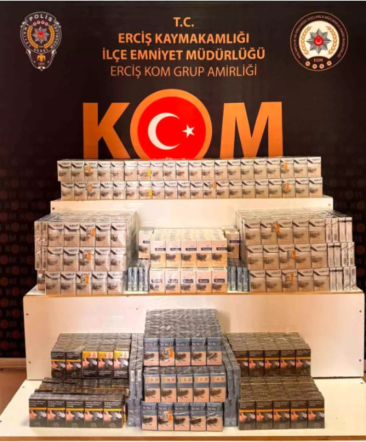 Erciş’te 1700 Paket Kaçak Sigara Ele Geçirildi